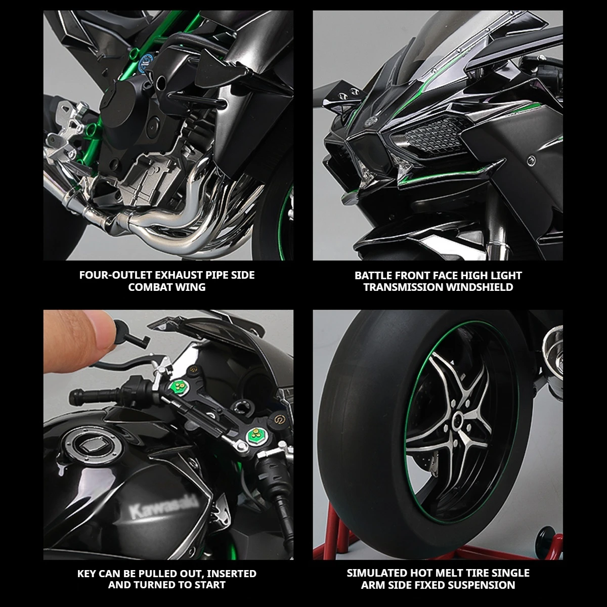 【1/6】 NINJA H2 ダイナミックモデル KAWASAKI フィギュア Amazon.com: Figuras completas de motocicleta Skynet Kawasaki