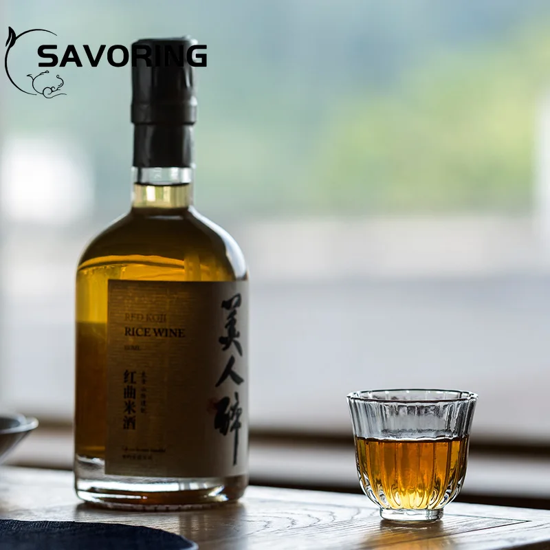 Japanese Heat-resistant Glass Petal Cup Smelling Cup Transparent Vertical Teacup Single Master Small Sake Wine Drinkware