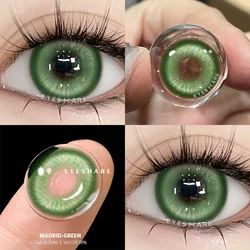Vibrant Color Contact Lenses - Blue, Purple, Pink & Red Cosplay Collection (Yearly) (MADRID - GREEN)