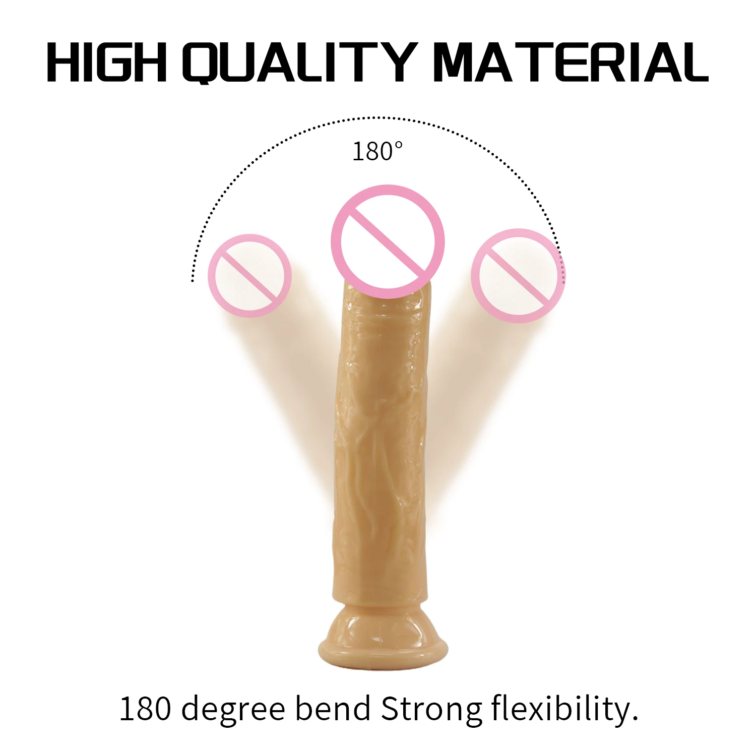 TPE Realistic Jelly Penis Dildo with Suction Cups Hand Washable TPE Anal Plugs Non-Powered Adult Sex Toys 1PC