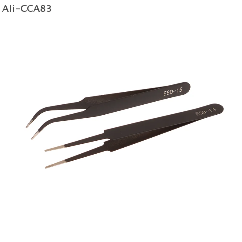 6Pcs/9Pcs Stainless Steel Precision ESD Anti-static Tweezers Set Hand Tool Repair Tool ESD10, ESD11, ESD12, ESD13, ESD14, ESD15 image 3