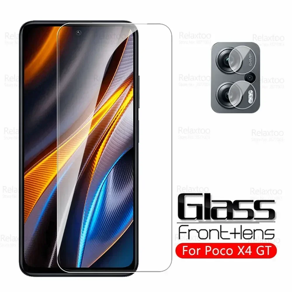 

Закаленное стекло 2To1 для камеры Xiaomi Poco X4 GT, Poko Poxo X4GT PocoX4 G T X 4 GT, защита экрана телефона, защитная пленка