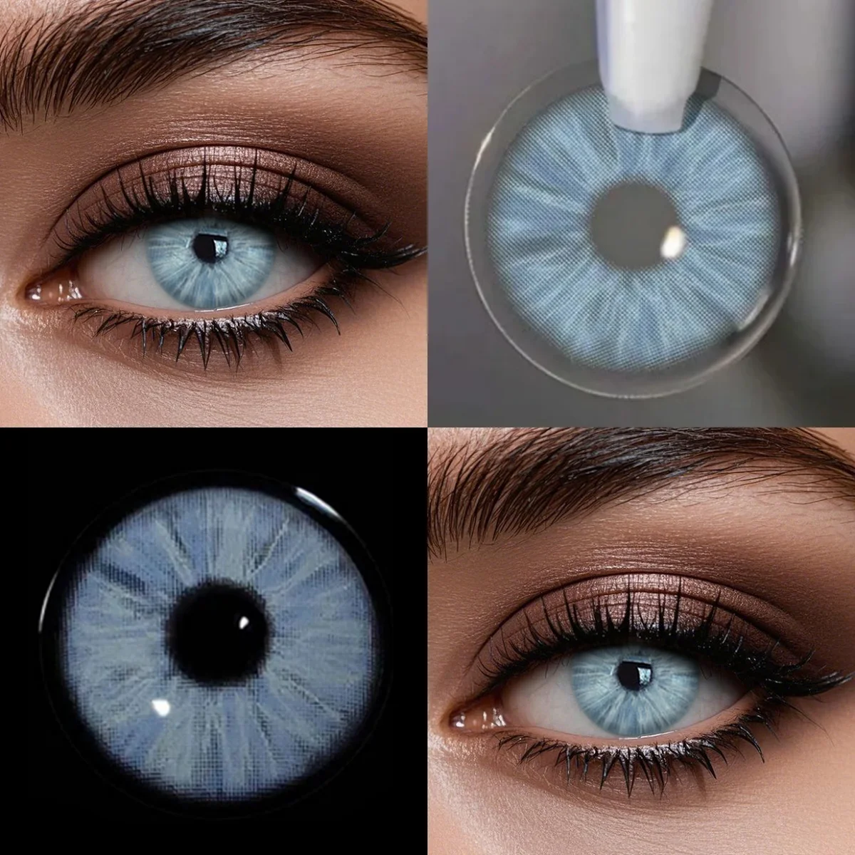 VisuaShow Metcolor Grey Soft Contact Lenses - Enhancing Daily Eye Beauty