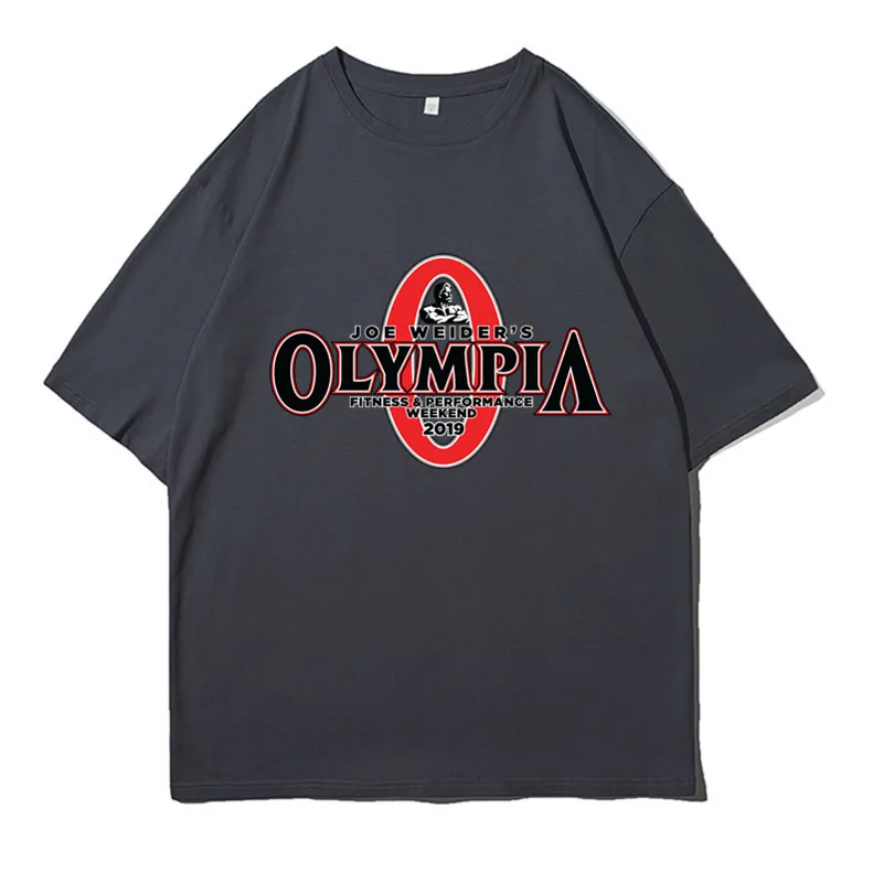 OLYMPIA 남성용 체육관 100% 코튼 티셔츠, 캐주얼 O넥 기본 티셔츠, 남성 클래식 탑 의류, 고품질, 2022 여름 신상