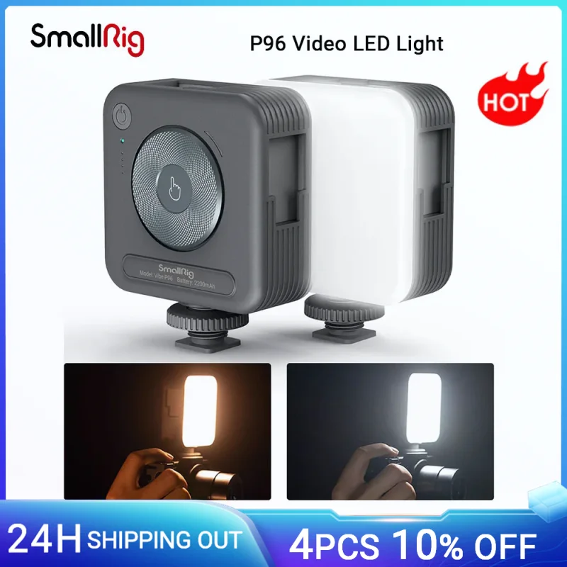 Smallrig Portátil Conduziu a Luz da Câmera de Vídeo 96 Grânulos do Diodo Emissor de Luz para a Iluminação Video da Fotografia Recarregável 2200mah Cri 95 Mais 27006500k