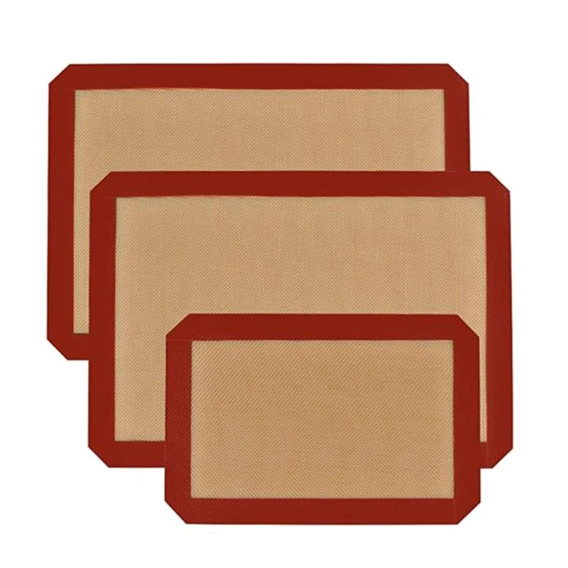 

3 упаковки силиконовых ковриков для выпечки, антипригарный моющийся многоразовый поднос для выпечки, жаропрочная посуда для готовки Mat для выпечки печенья