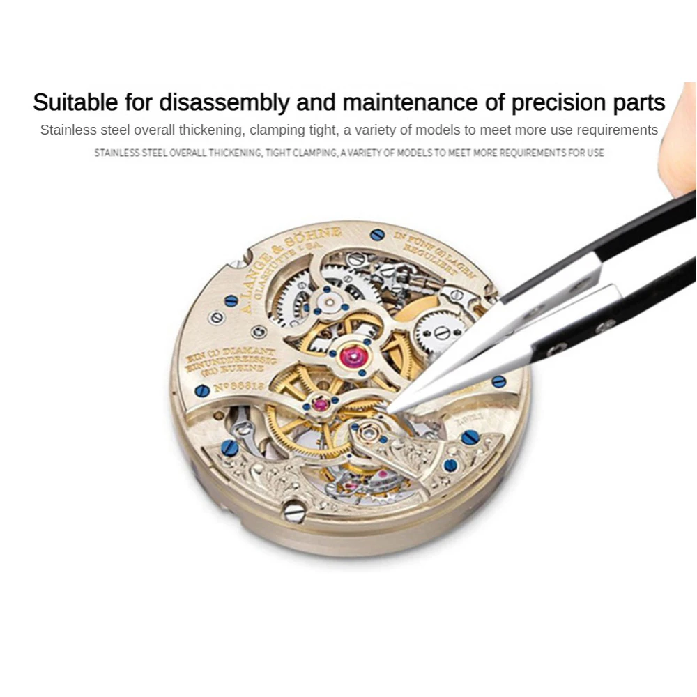 Anti-Static Stainless Steel Tweezers Precision Maintenance Industrial Repair Curved Tool Home Working Model Making Hand Tools