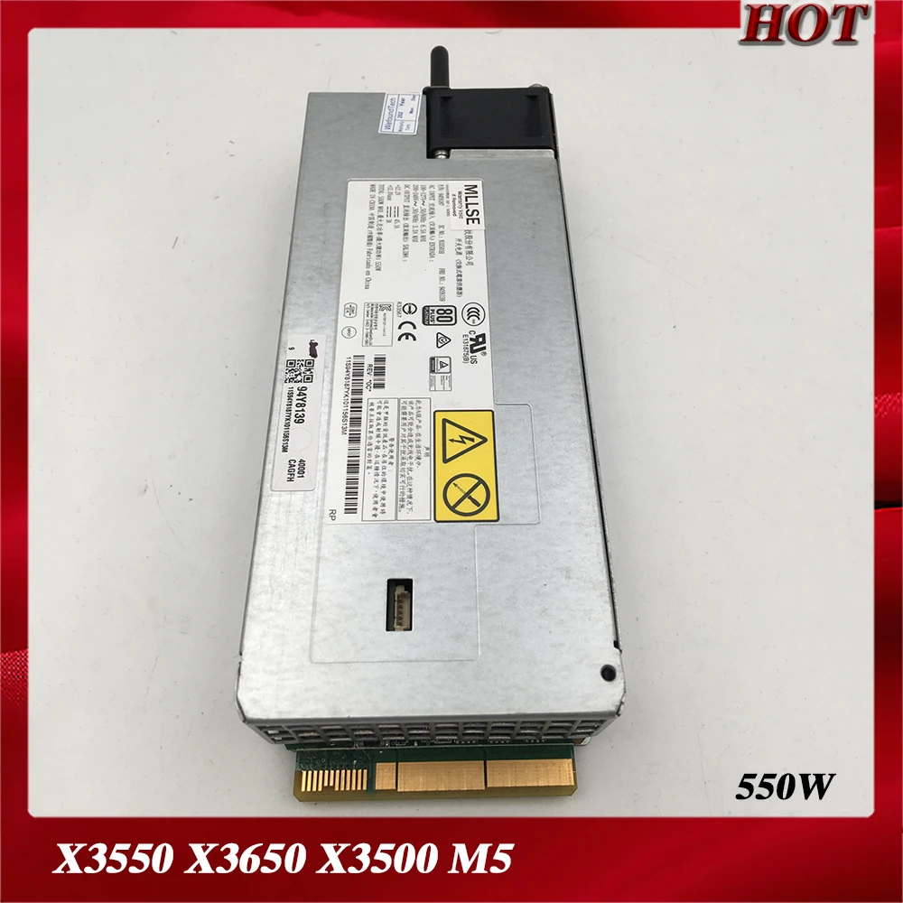 

For IBM New Server Power Supply X3550 X3650 X3500 M5 00FK930 94Y8137 94Y8138 94Y8139 550W Test Delivery