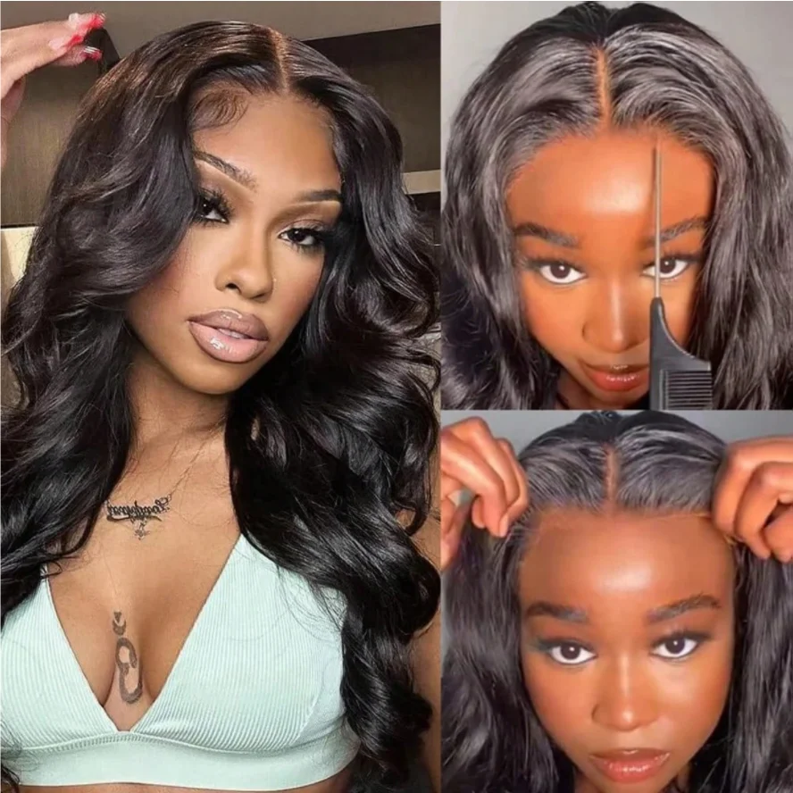 Body Wave 13x6 HD Lace Frontal Wig Loose Wavy Lace Front Human Hair Wigs 5x5 HD Lace Closure Wig 250% Full Human Hair Lace Wigs