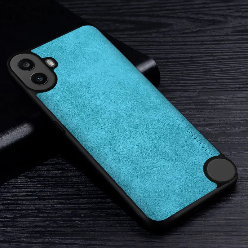 Premium PU Leather Phone Case - Scratch-Resistant Solid Color Cover