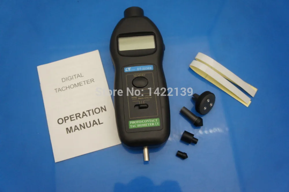 DT-2236B 2-in-1 Digital Laser & Contact Tachometer | LCD RPM Meter 2.5–99,999 RPM Automatic Speed Tester detail image 2