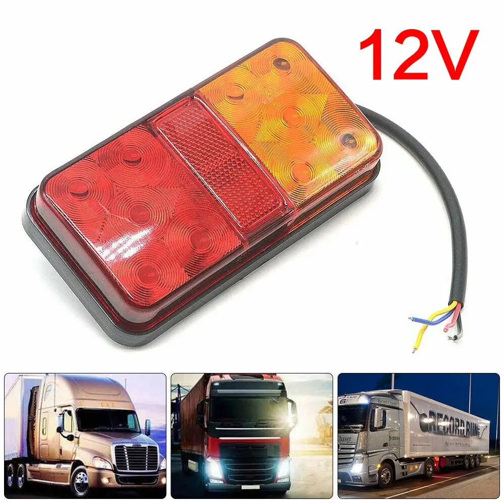 12V 2W 10 LED Truck Car Trailer Rear Tail Light Stop Indicator Lamp Taillight Turn Signal Lamp Waterproof Shockproof Rear lights led tail lights