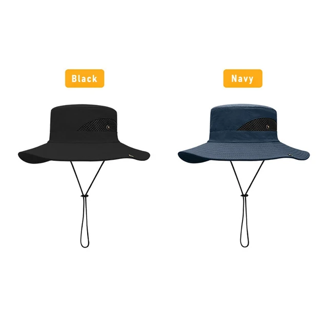 Sombreros de sol para hombre, sombrero largo y ancho con ala ancha, gorras  de pesca, para verano, transpirables, para senderismo, al aire libre