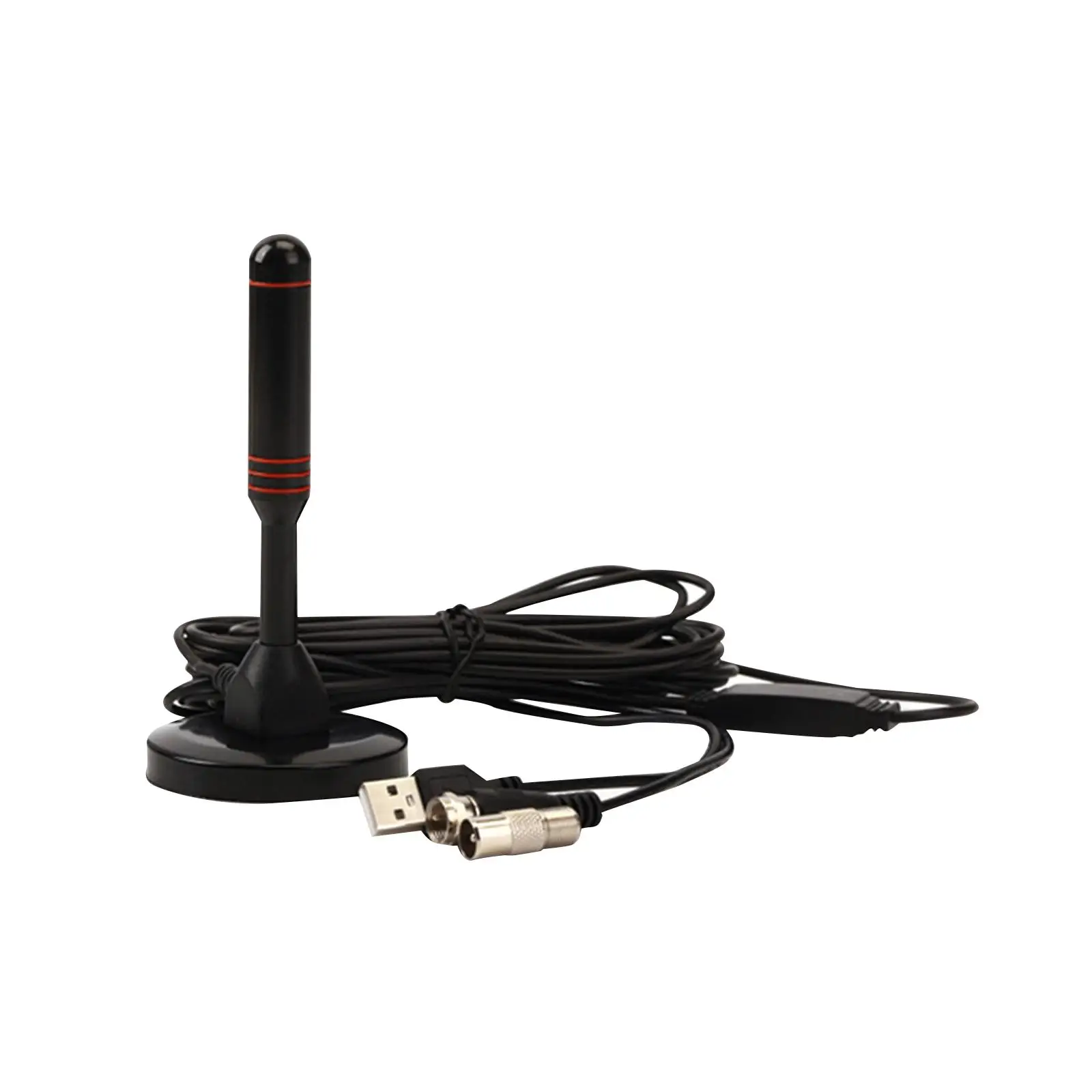 

HDTV Antenna Amplified USB Stable Frequency Reception Digital Reception Home 14.77ft Cable with Base for DVB-2 Isdb Dvb-t Atsc