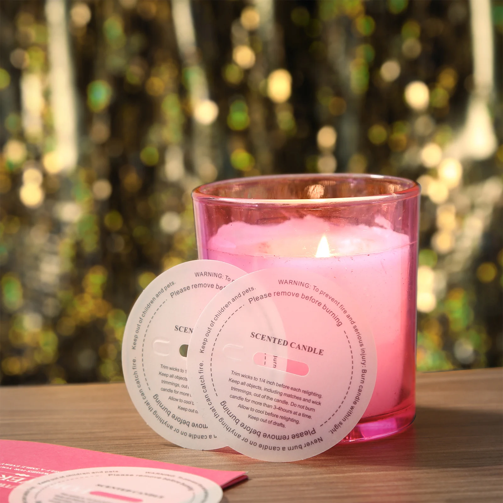 20PcsPrintedCandleDustCoversDripProtectorsPaperTabLidTranslucentDisposableforCraft