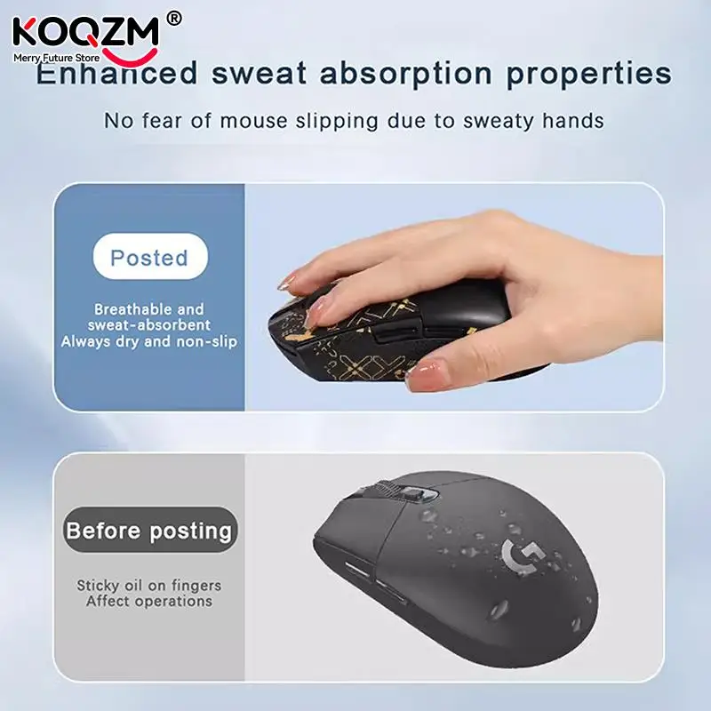 Mouse Grip Tape Skate Adesivo Artesanal Antiderrapante Suor Auto-adesivo Anti-derrapante Logitech G304 G102 Gpro - Imagem 4