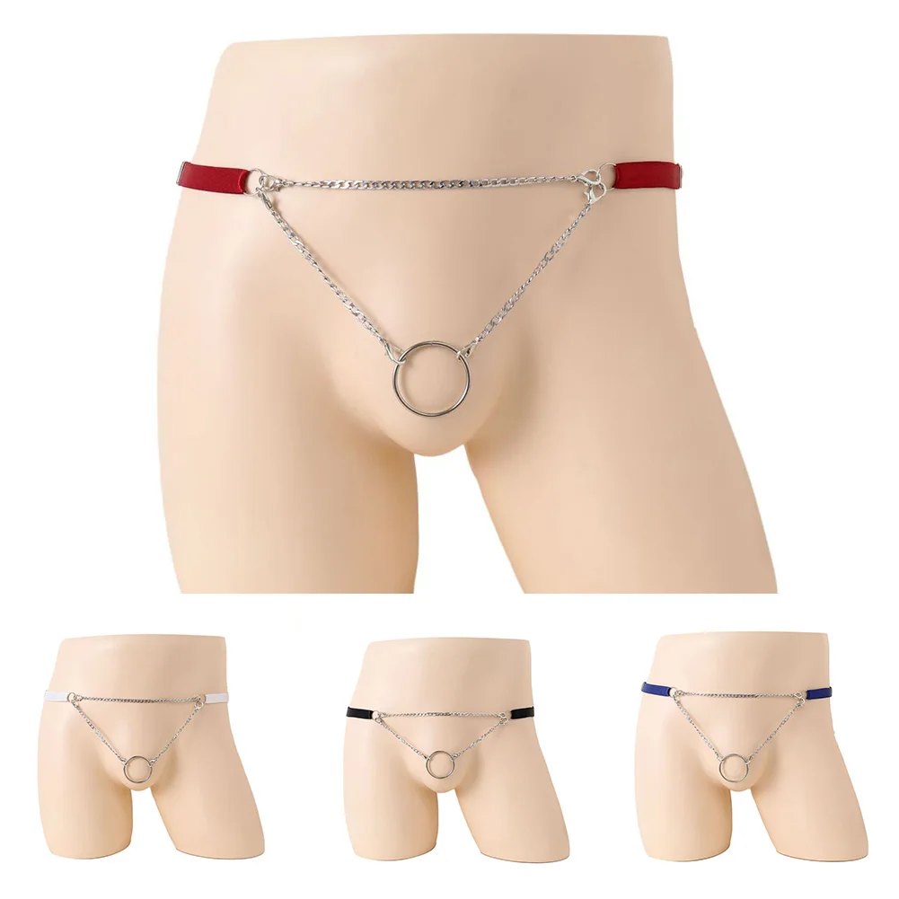 

Mens Sexy Metal Chain Cockring G-Strings Gay O-Ring Underwear Low Waist Jockstrap Erotic Hombre Male Lingerie Tanga Underpants