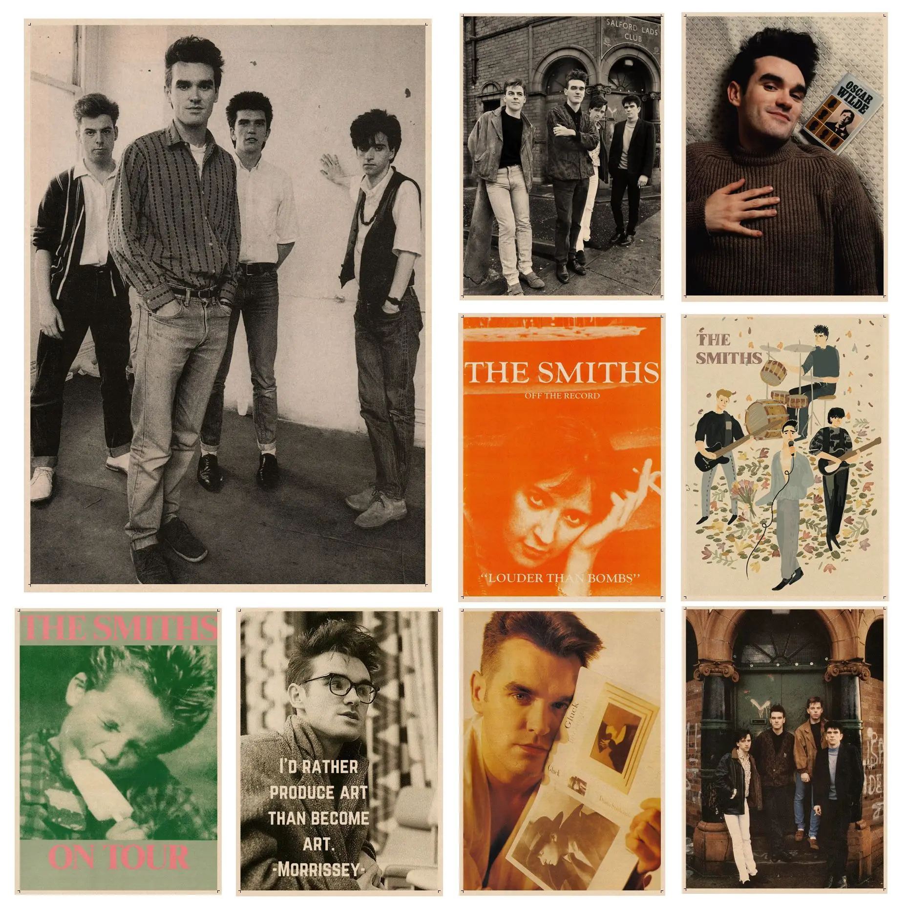The Smiths Diy Poster Retro Kraft Paper Sticker Diy Room Bar Cafe Room Wall Decor