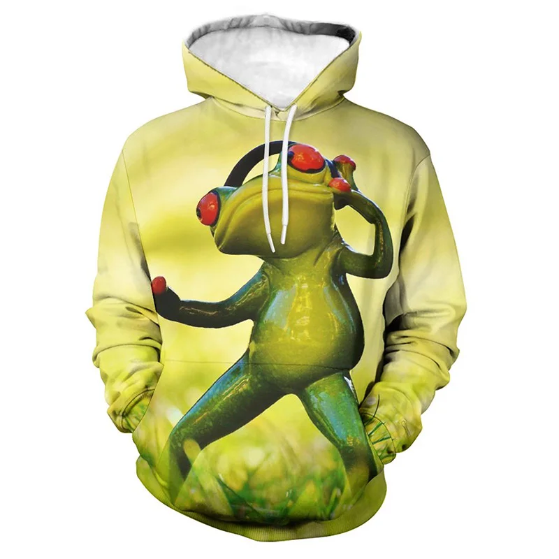 

Funny Tree Frog Graphic Hoodie for Men Tops 3D Printed New in Hoodies Sweatshirts Womens Clothing Harajuku Fashion y2k Pullover