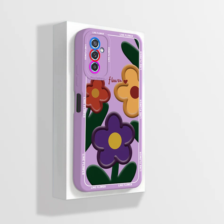 Floral Matte Silicone Soft Cover - Fashion Printed Protective Case