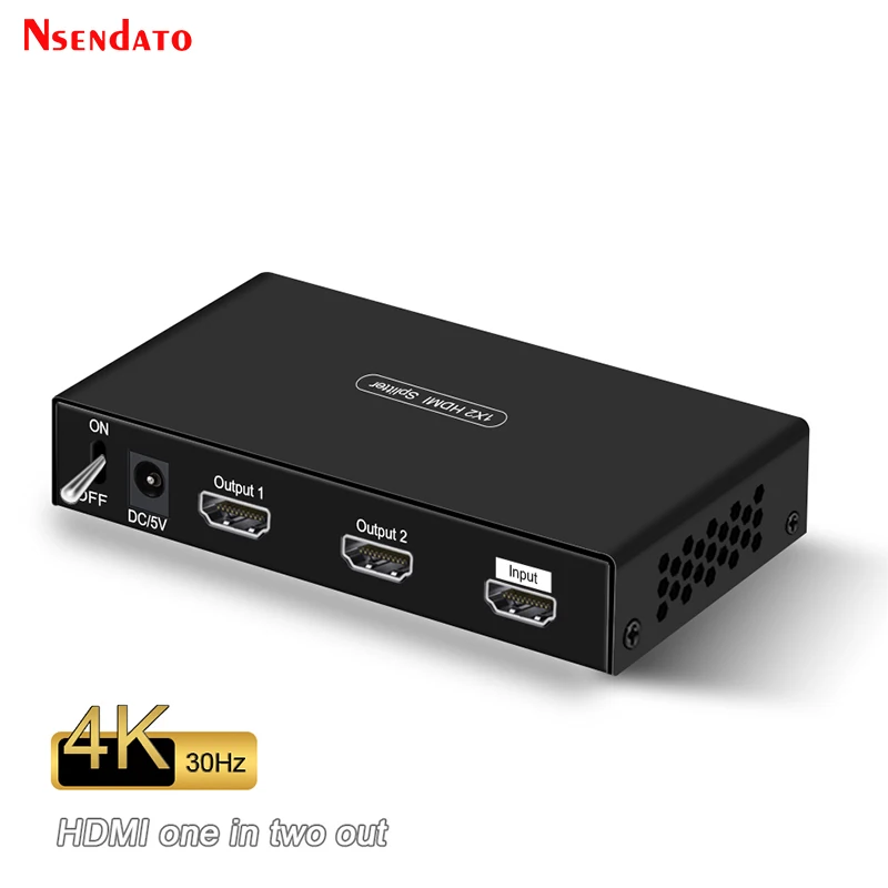 Splitter Hdmi 1X2 1 In 2 Out 4K 30Hz Display Amplificatore Duplicato 1X4 Splitter Hdmi 1 In 4 Out Distributore Video Hdmi Per Tv Xbox