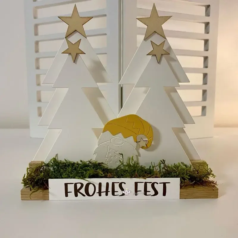 Mmao Craft Metall-Stanzformen, Schneidformen, Gnom, Weihnachtsmann, Scrapbook, Papierhandwerk, Messerform, Klingenschablone, Stanzschablonen – Detail 3