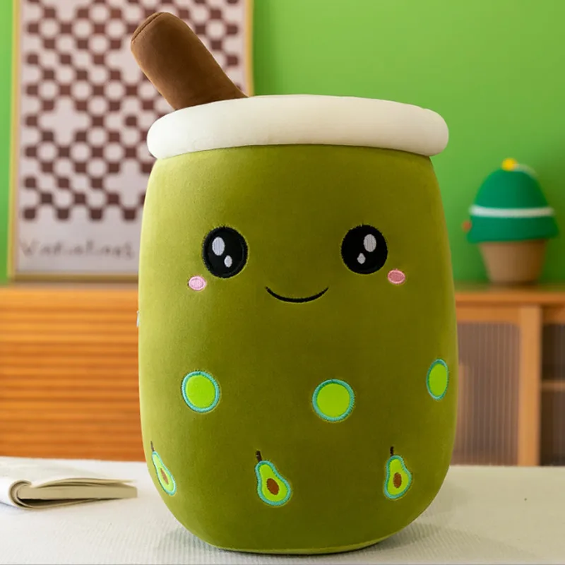 thumbnail image 1 of Peluche de té de burbujas de 22 a 25 cm, perlas blandas, té con leche, Boba, helado, frutas, jugo, botella de bebida, decoración, regalo, 1 of 5