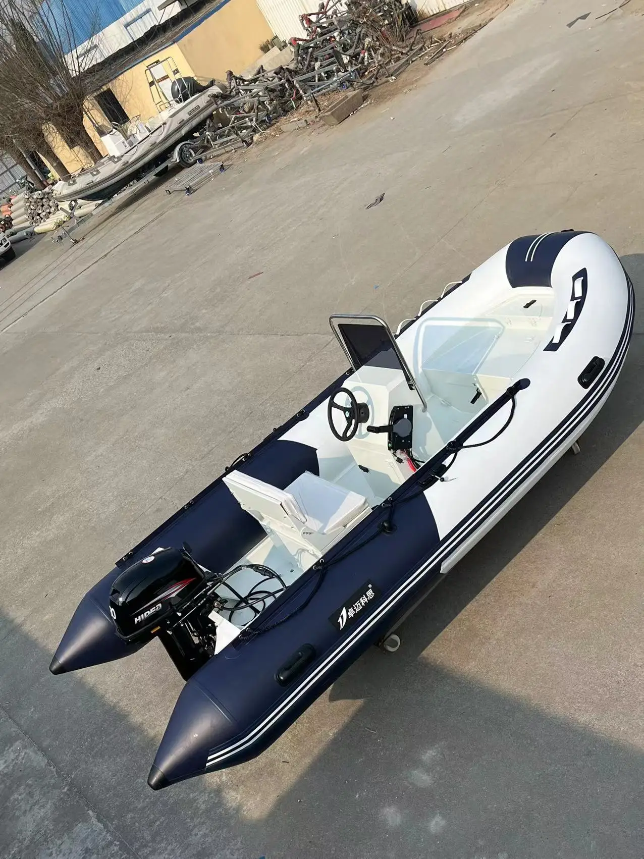 bateau gonflable rigide de bateau à rames de yacht d'usine en aluminium de 3.8m à abordable