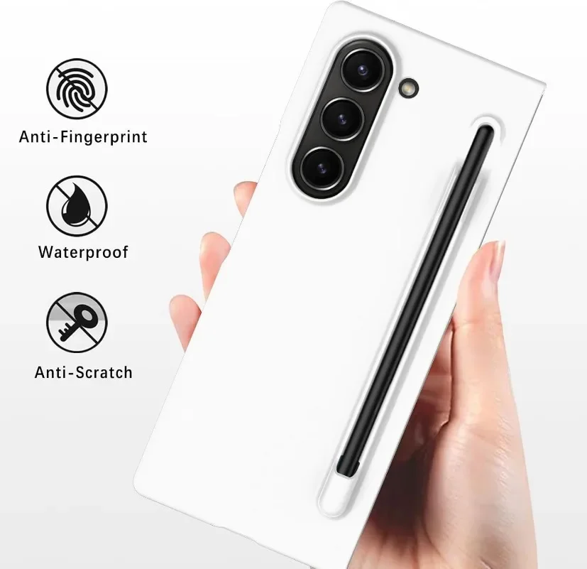 Premium Skin-Feel PC Case with S Pen Holder and Storage