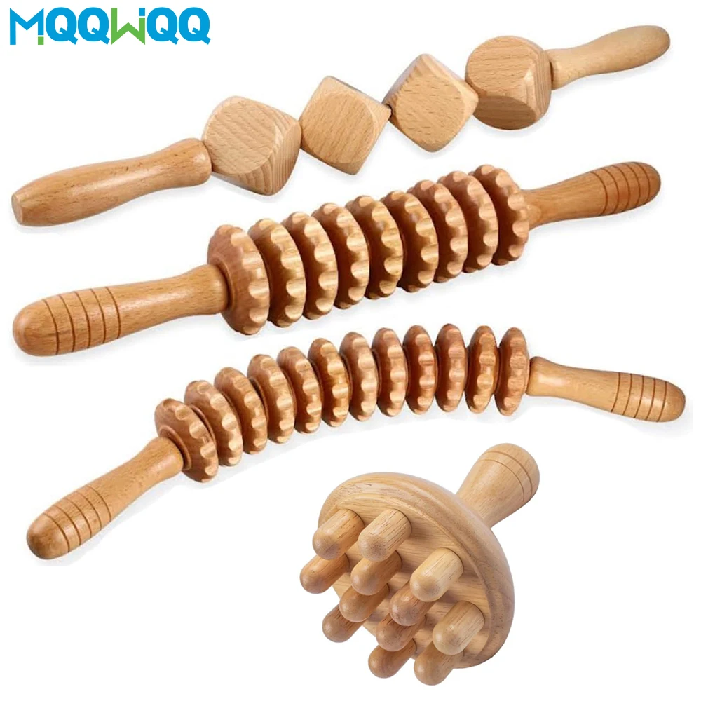 Natural Wooden Therapy Massage Set Curved Massage Roller Stick for Body Sculpting Relaxing, Muscle Stiffness Back Massager for xiaomi redmi k60 ultra 5g 2pcs imak curved full screen hydrogel film back protector