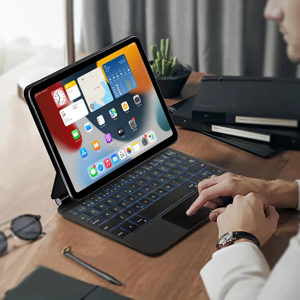 Tastiera Magica Per Ipad Mini 6 Custodia Con Retroilluminazione Trackpad Tastiera Bluetooth Wireless Per Ipad Mini 6Th Generation 2021 Cover