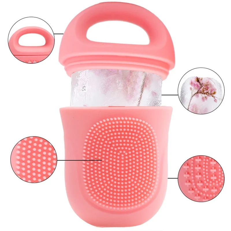 Silicone Ice Cube Roller Massage Mould Facial Slimming Relaxing Ice Massage Handheld Ice Cup Mold Beauty Skin Care Massage Tools