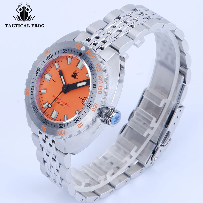 

Tactical Frog Diver Watch Men Sapphire Stainless Sapphire Crystal 200M Water Resistant Japan NH35 Automatic Mechanical Watch