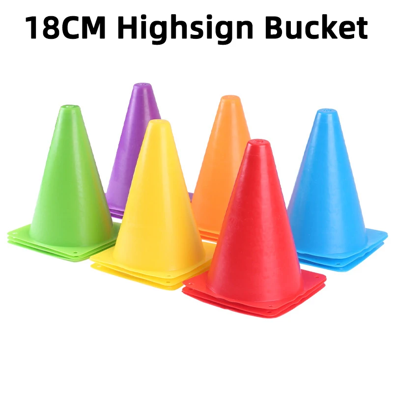 

18CM Football Training Sign Bucket Pressure Resistant Cones Marker Discs Outdoor Basketball Training Sports Accessory 5 Colors