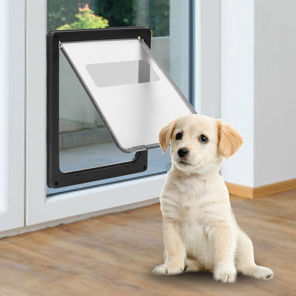 Pet Door New Safe Lockable Screen Outdoor Dogs Cats Window Gate House Enter Freely Fashion Pretty Garden Easy Install