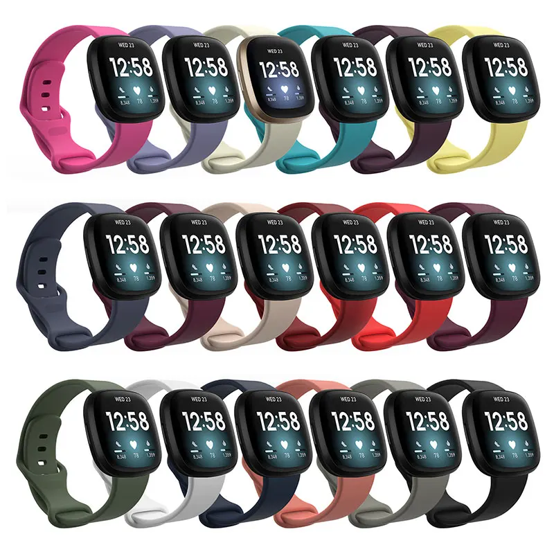 

1PC Silicone Strap Band For Fitbit versa 4 3 Sport Replacement Band Wristbands for Fitbit sense2 Belt Watch Accessories