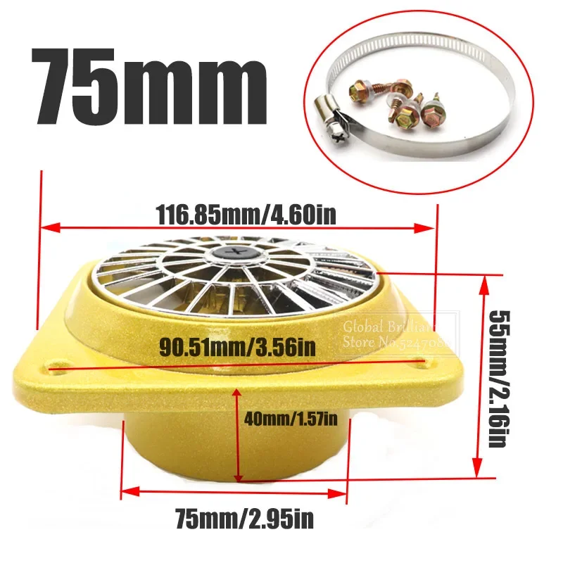  ͸ Tuyere   ų, Webasto ڵ Ʈ ķī VAN ǳ ,   ǳ Ʈ, 60mm, 75mm