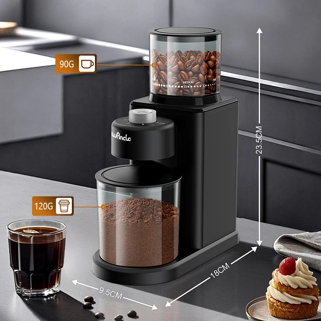 Coffee Bean Grinder Automatic Conical Burr Grinder 25 Precise Grindings with Powder Blower for Espresso French Coffee 2-12 Cups 6