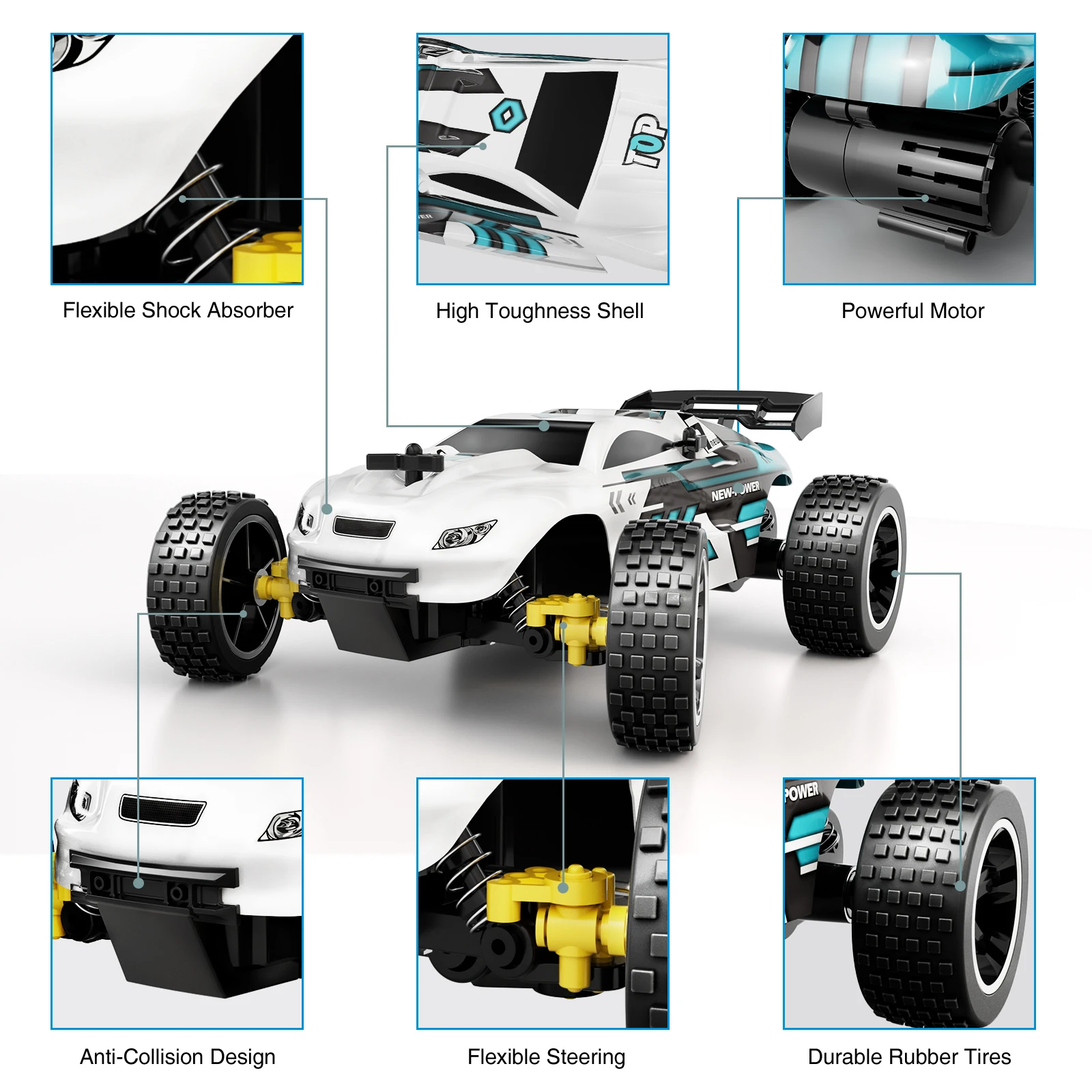 Внедорожный радиоуправляемый багги-краулер 4WD 1:18 на электродвигателе — 2 аккумулятора