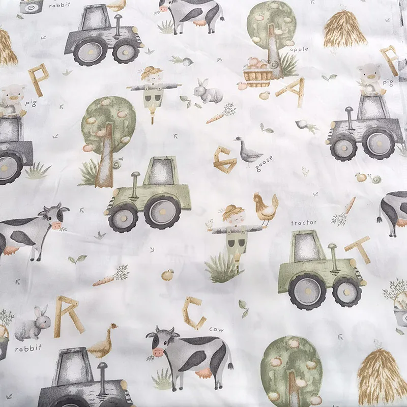 Cartoon Cotton Crib Sheets for Toddlers and Newborns