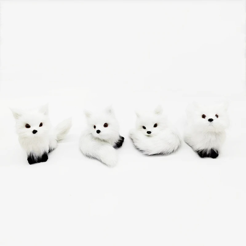 Simulation Fox Figurines Mini Animals Model Prop Handicraft Home Desktop Decoration Kids Gift miniature figurines,miniature ornament