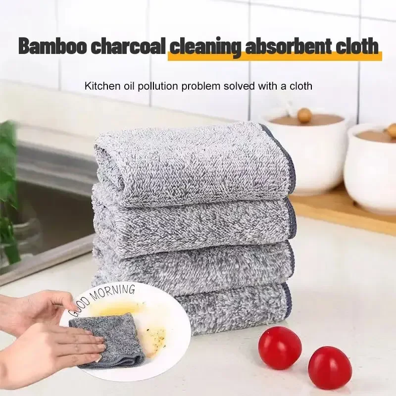 Thickened Kitchen Rag Kitchen Wipe Tablecloth Absorbent Scouring Pad kitchen scouring pad