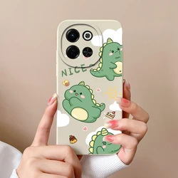 Trendy Girl Cute Dinosaur Drop - Resistant Luxury Protective Case for Tecno Spark 30 5G (TYW249)