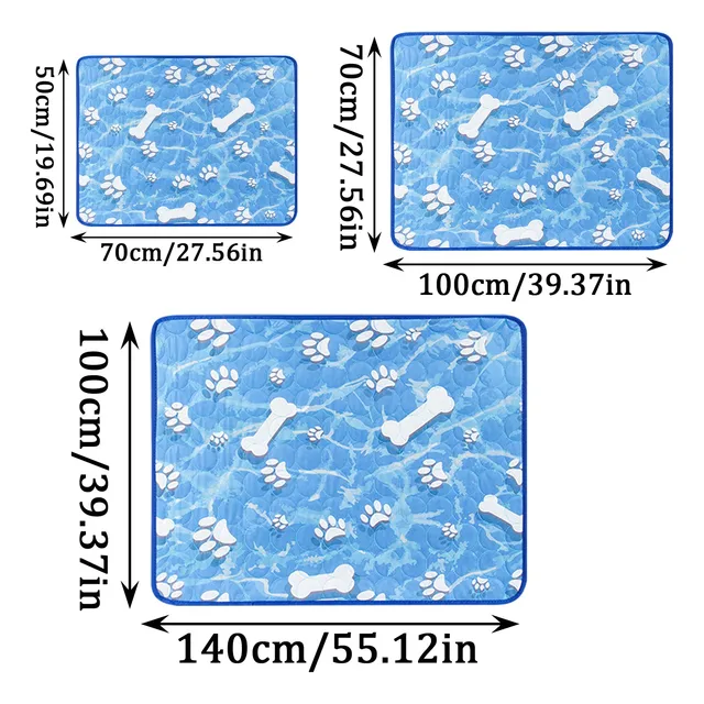 Dog Cooling Pad Self-Cooling Ice Silk Washable Pet Mat Comfortable Cooling Pad for Dogs And Cats Cooling Beds Cats Accessories 4
