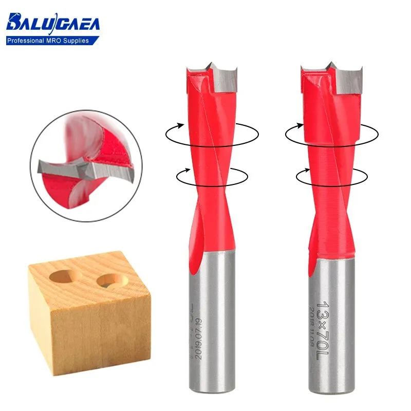 1pc 4mm-14mm Alloy Left Rotation Router Drill Bit 2 Flute 70mm Length Drill Bit Woodworking Tools For Wood Boring Machine Drills