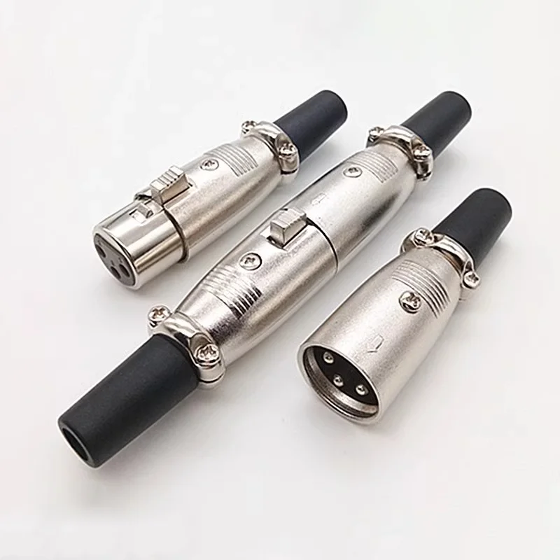 5/20PCS XLR head microphone plug Japanese style faucet J3P Canon 3Pin 4Pin 5Pin balanced male and female head socket Connector