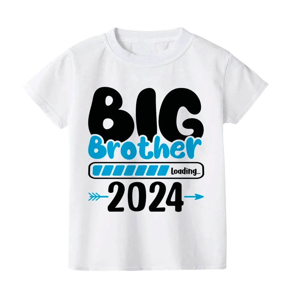 아동용 순면 티셔츠, I am Big Brother 프린트, 편안한 패션 티셔츠, 순면 루즈