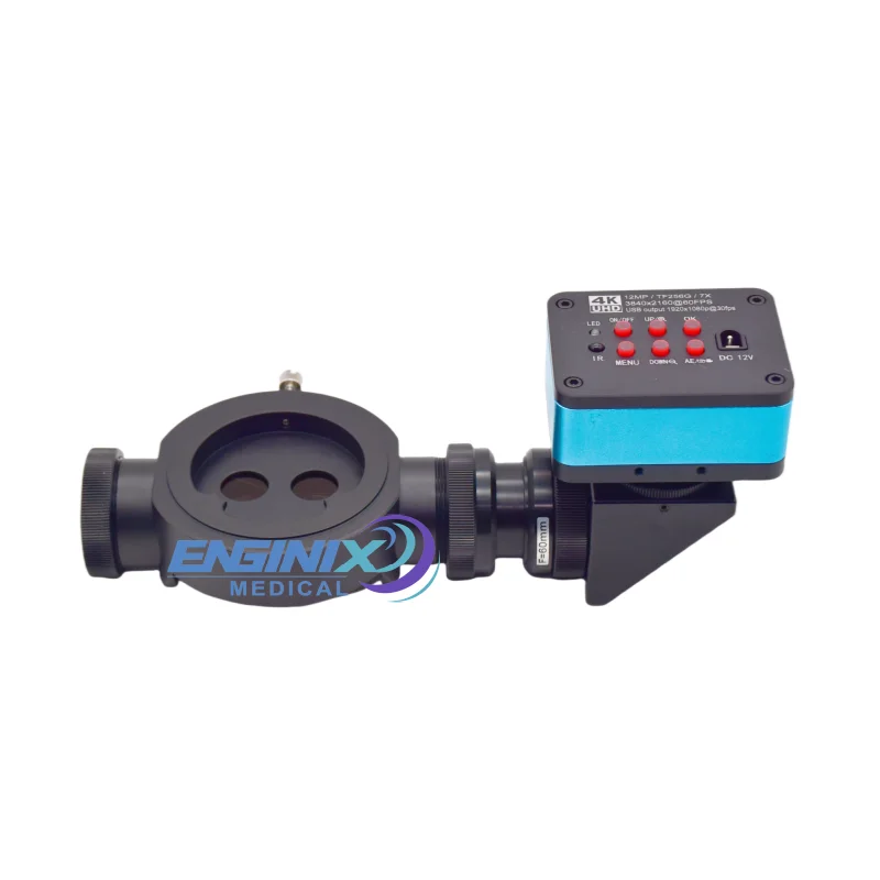 surgical beam splitter and video adapter for slit lamp microscope