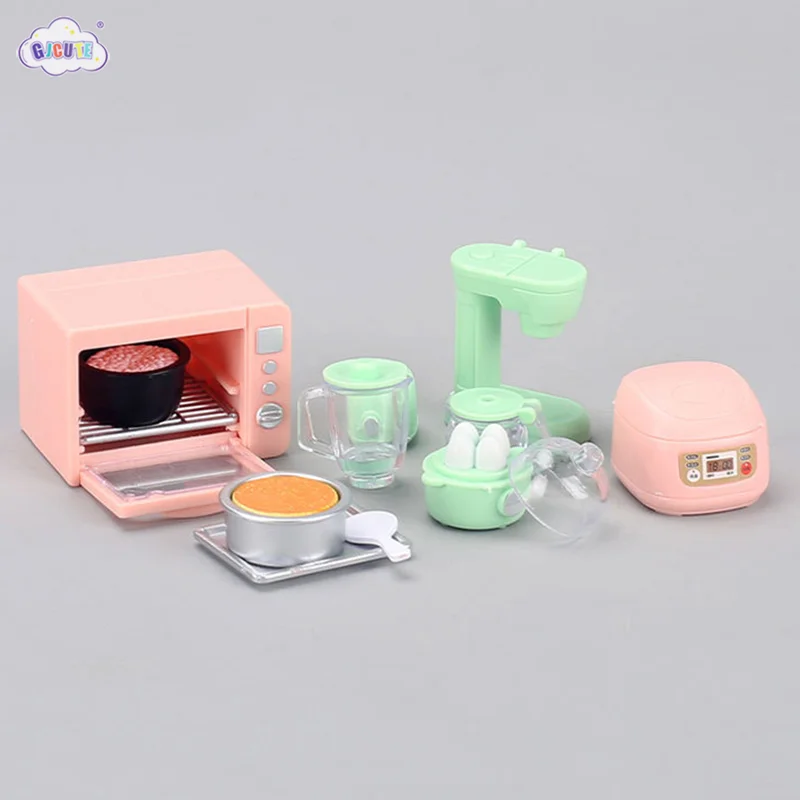 

Dollhouse Mini Rice Cooker Oven Juicer Egg Steamer Model Miniature Kitchen Appliances For Doll Accessories Mini Playhouse Toy