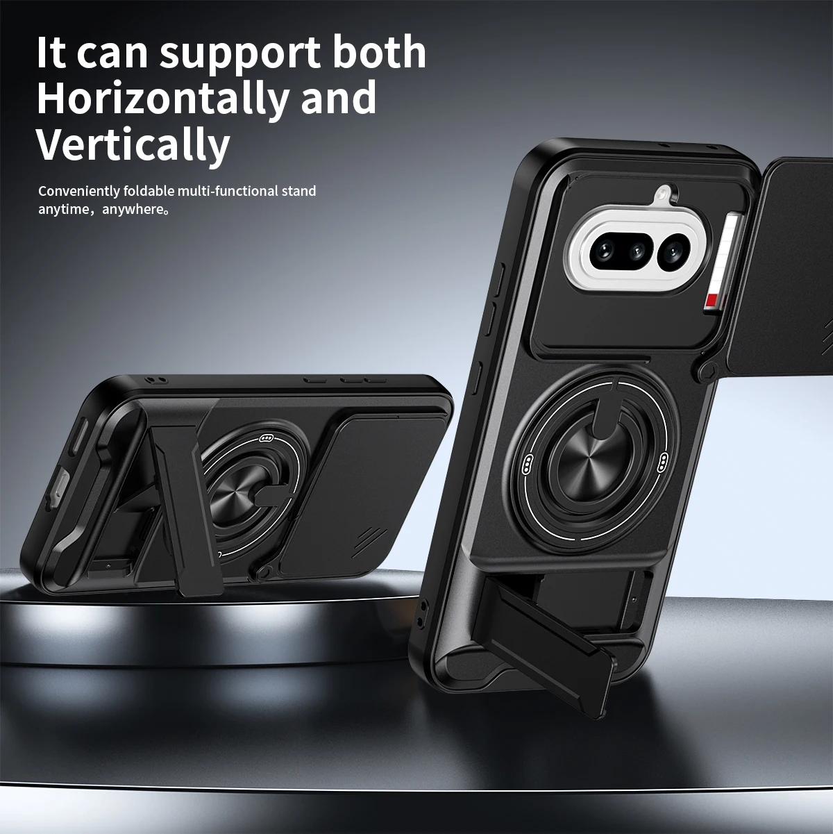 Durable Kickstand Case with Camera Lens Protection